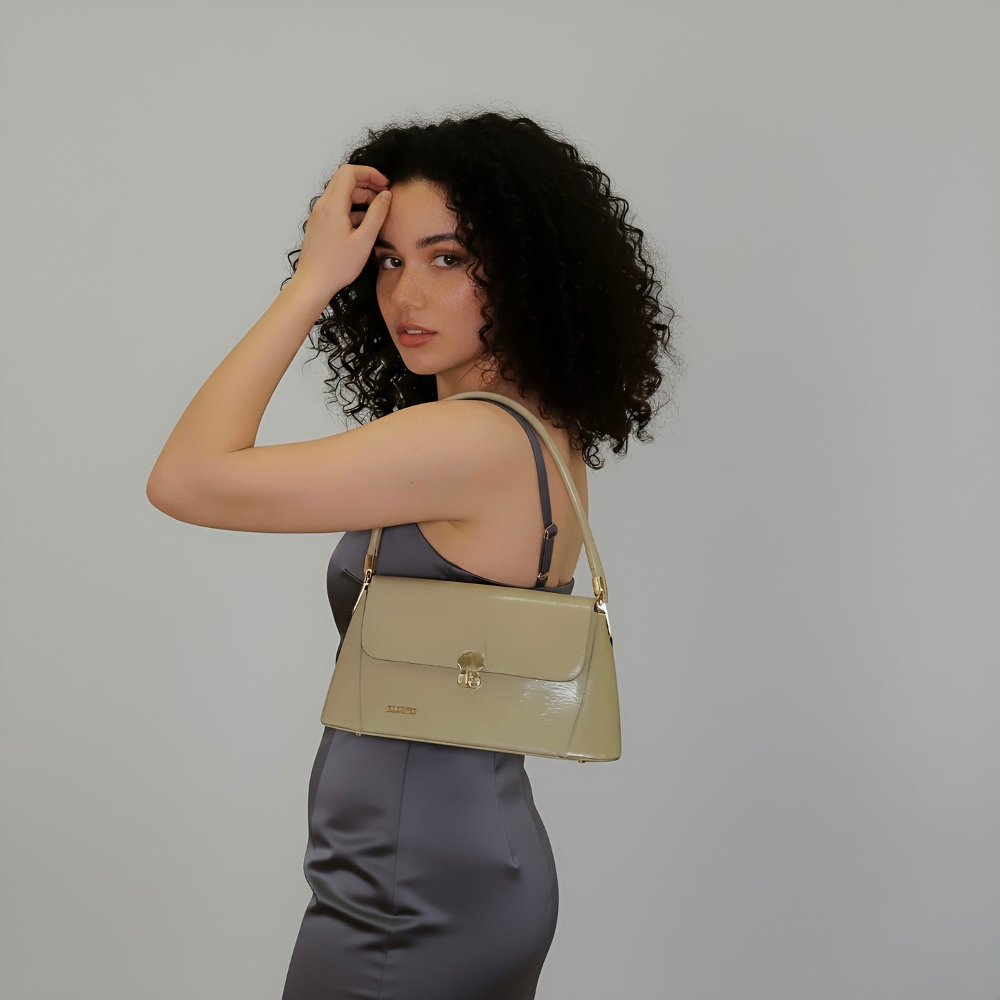 SERENE - Sac à bandoulière avec poignée supérieure en vert
