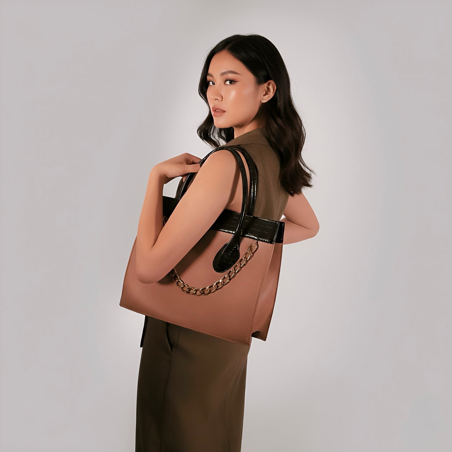 Grand sac fourre-tout à poignée supérieure pour femme (sac à main Versa de Rotta)