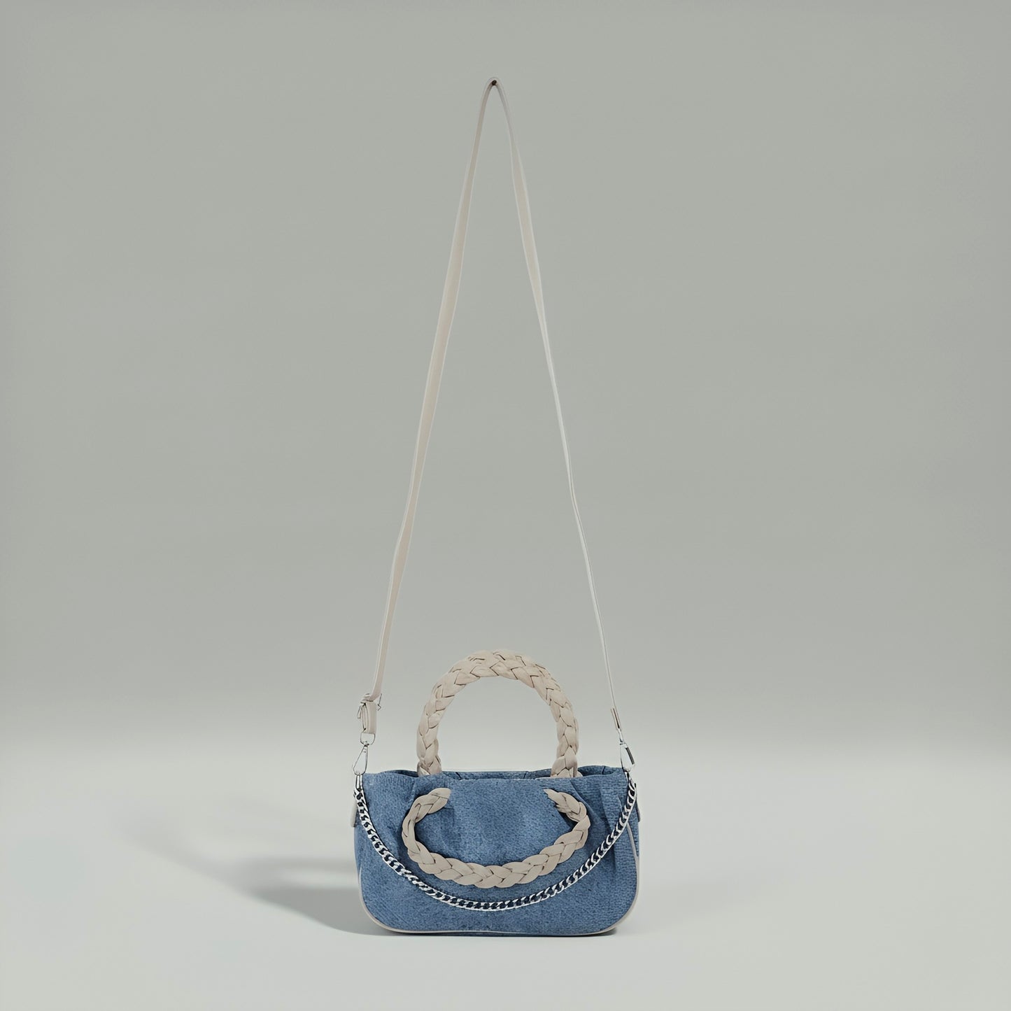 AVA - Sac bandoulière en jean avec détails en chaîne