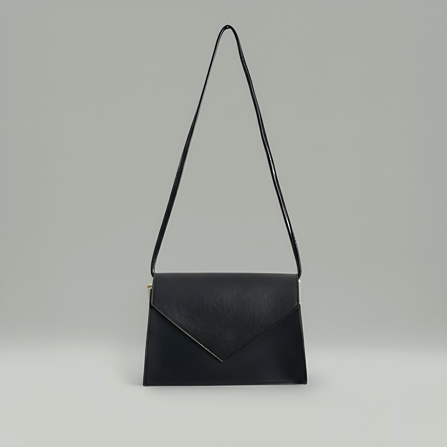 SOHO - Sac à bandoulière élégant en cuir - Noir classique et marron terre cuite