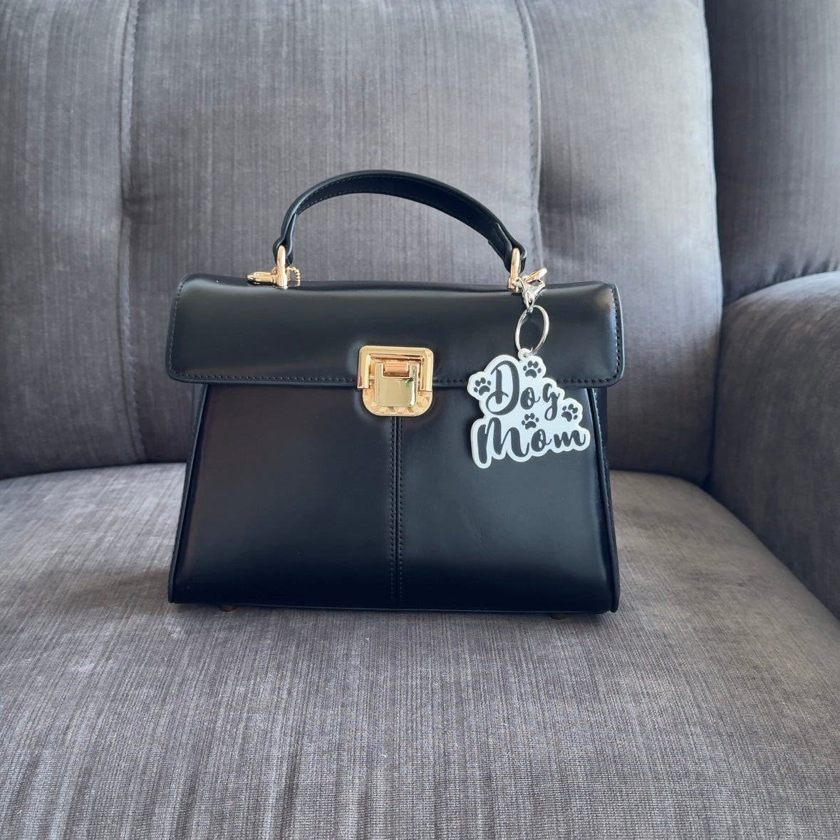 Custom Dog Mom bag Charm/ keychain