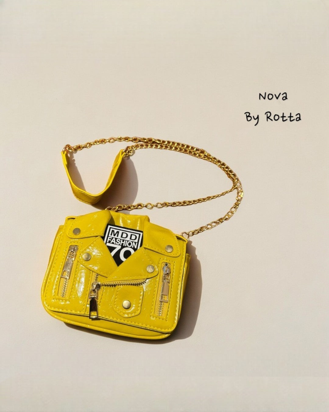 NOVA Mini Leather Crossbody Bag with Chain Strap