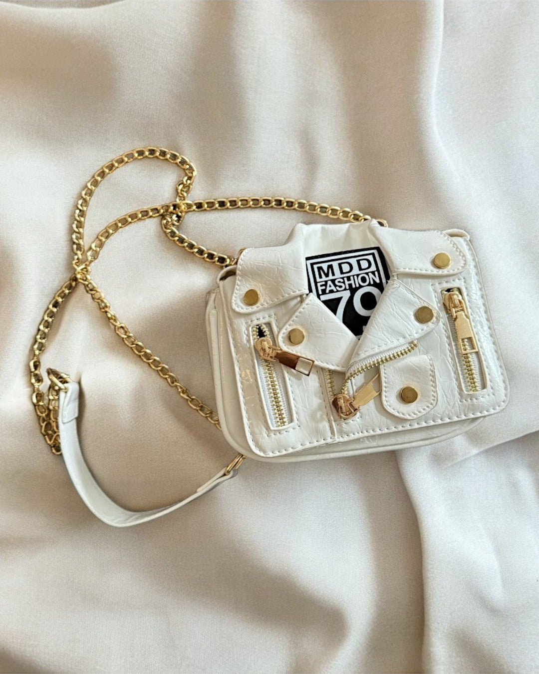 NOVA Mini Leather Crossbody Bag with Chain Strap