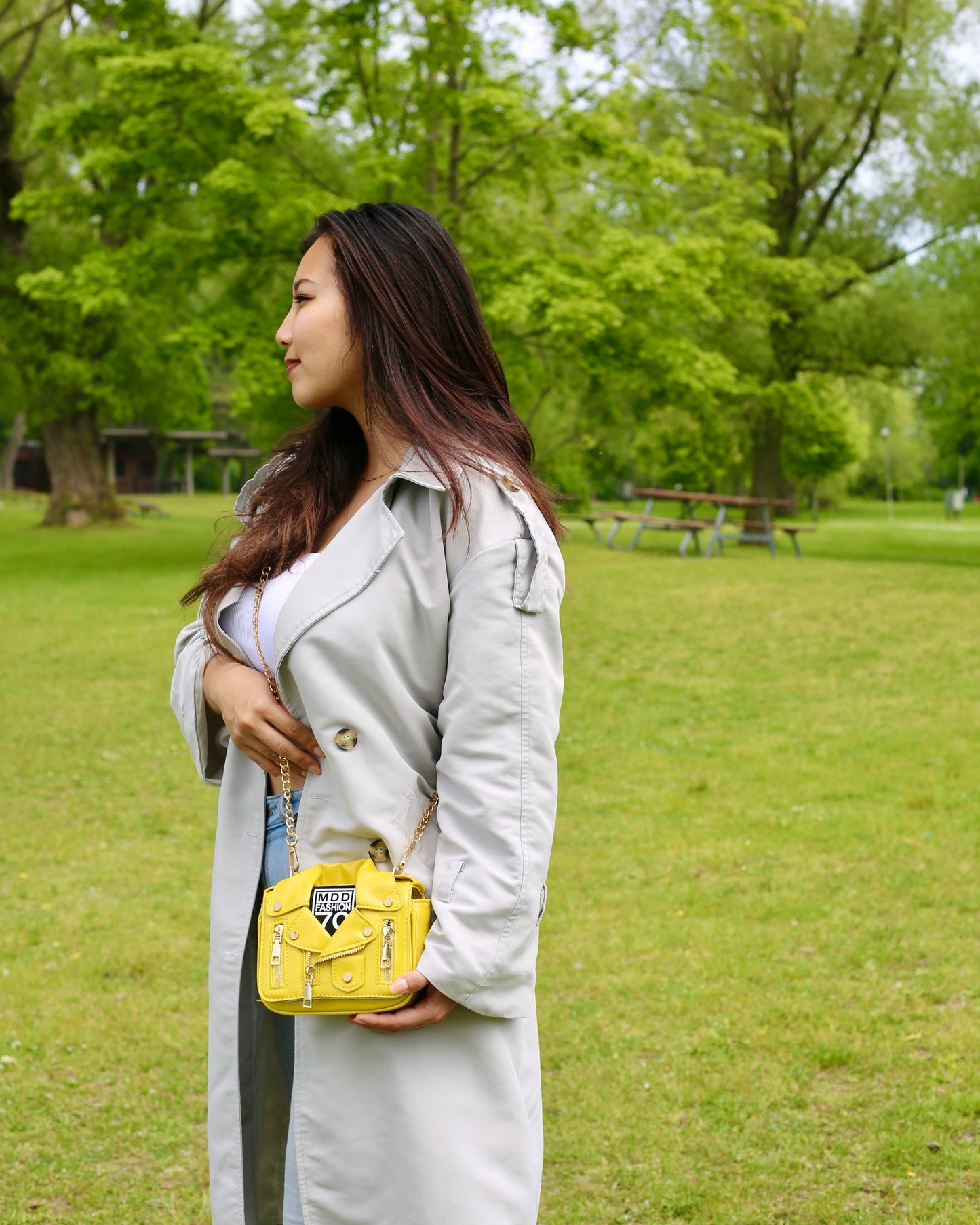 NOVA Mini Leather Crossbody Bag with Chain Strap
