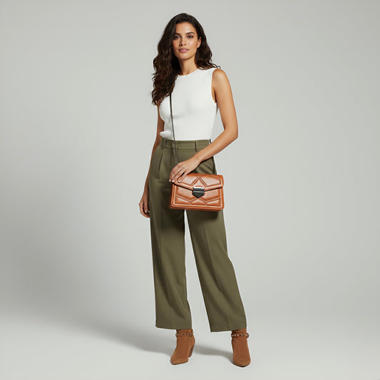 Sac bandoulière Elegant Aura – Chaîne chic & cuir luxueux | Rotta