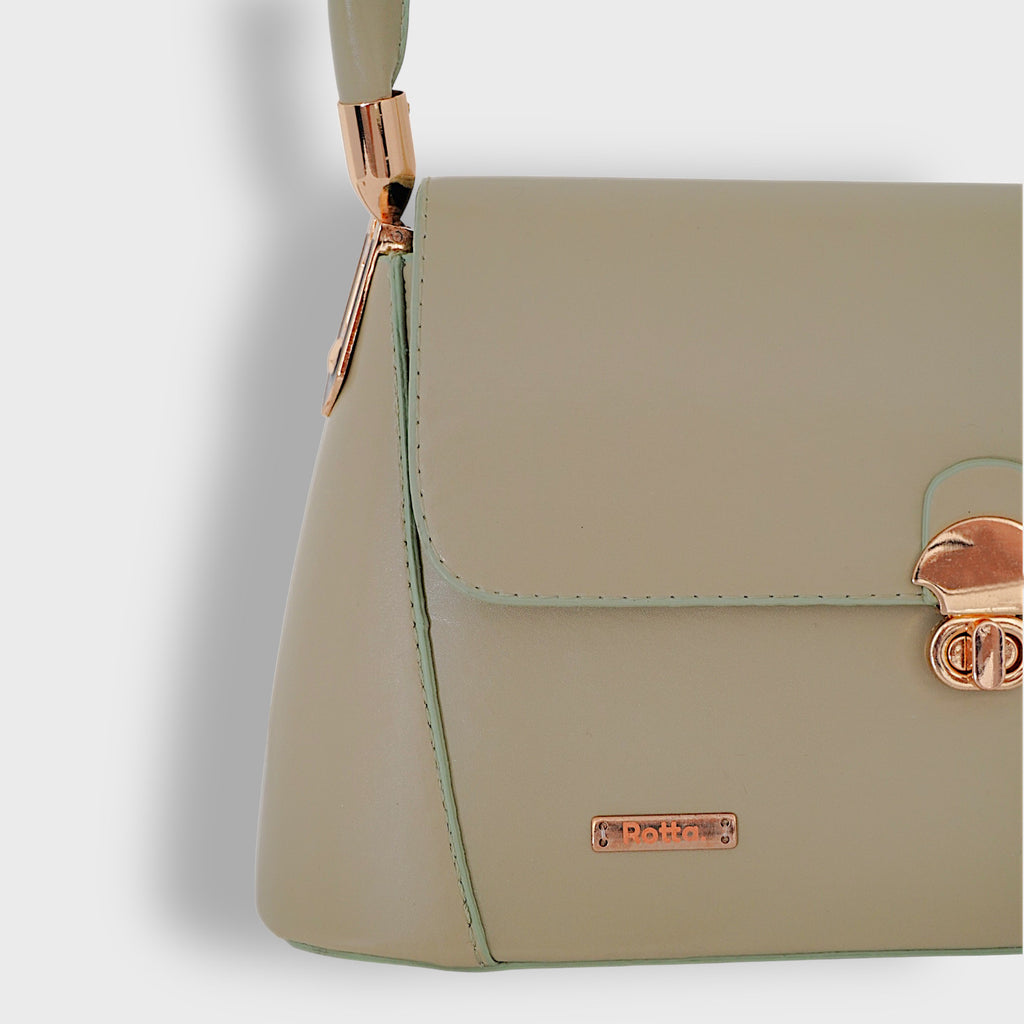 SERENE - Top Handle Shoulder Bag in Green