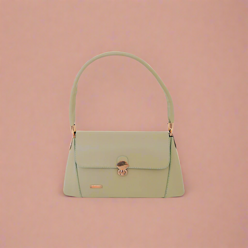 SERENE - Top Handle Shoulder Bag in Green