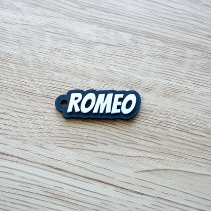 Customizable Name Tag Bag Charm – Personalized Keychain for Travel Lovers