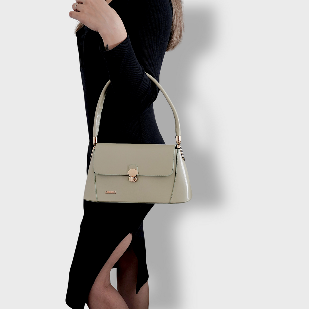 SERENE - Top Handle Shoulder Bag in Green