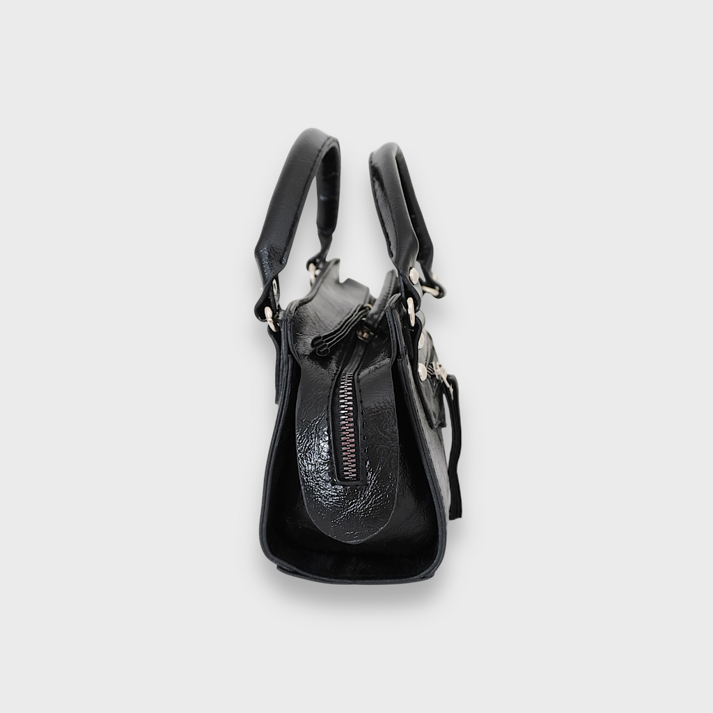 NOIR - Compact Vegan Leather Mini Canvas Bag