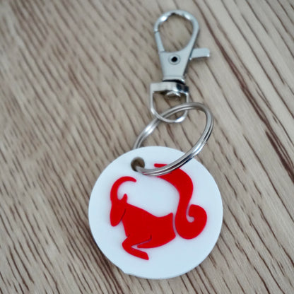Zodiac Bag Charm with NFC – Personalized Astrology Keychain