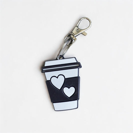 Coffee Cup Bag charm/Keychain – 3D Printed Charm for Coffee Lovers