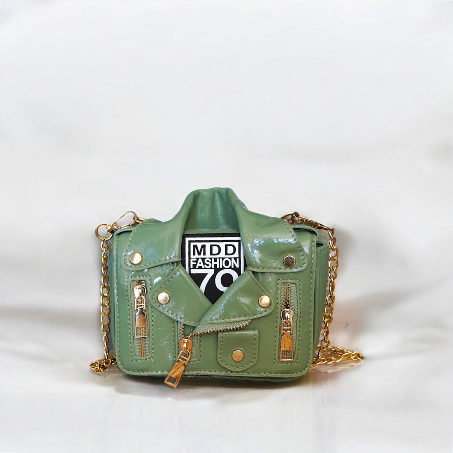 NOVA Mini Leather Crossbody Bag with Chain Strap