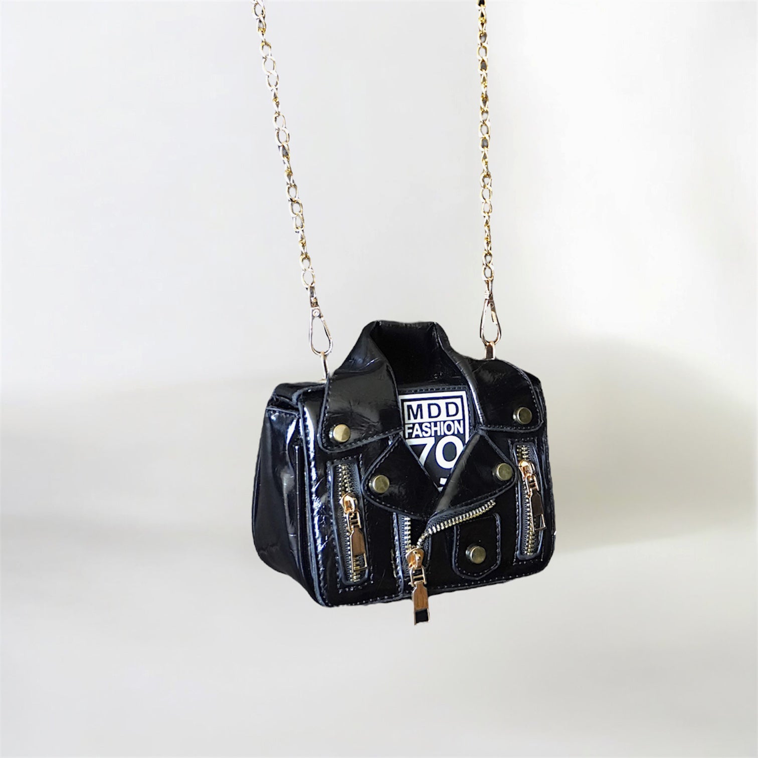 NOVA Mini Leather Crossbody Bag with Chain Strap
