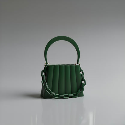 Sculpta  –  Chunky Chain Pleated Bag