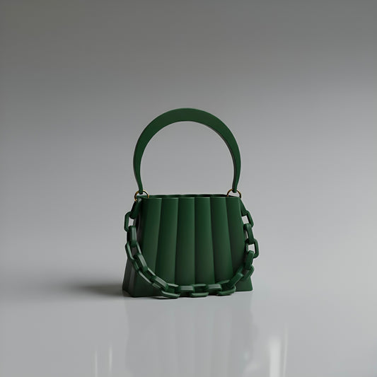 Sculpta  –  Chunky Chain Pleated Bag