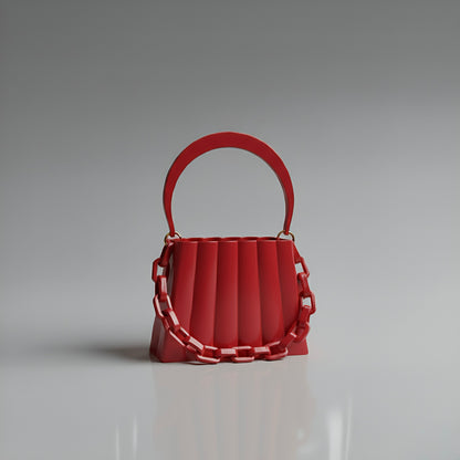 Sculpta  –  Chunky Chain Pleated Bag