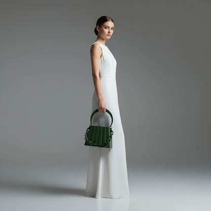 Sculpta  –  Chunky Chain Pleated Bag