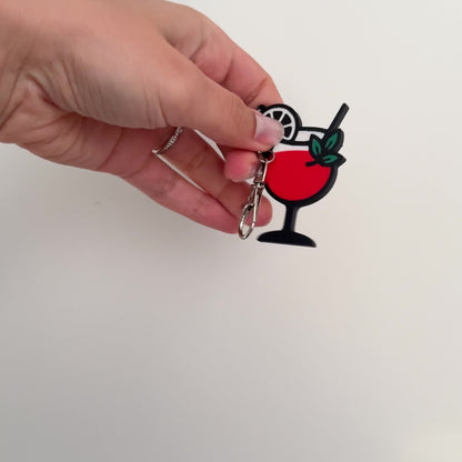 Cocktail Bag Charm – Fun & Colorful PLA Keychain Accessory