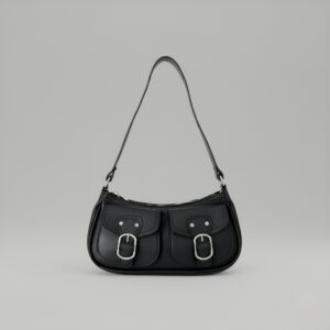 Maya Vegan Leather Shoulder Bag with Two Pockets