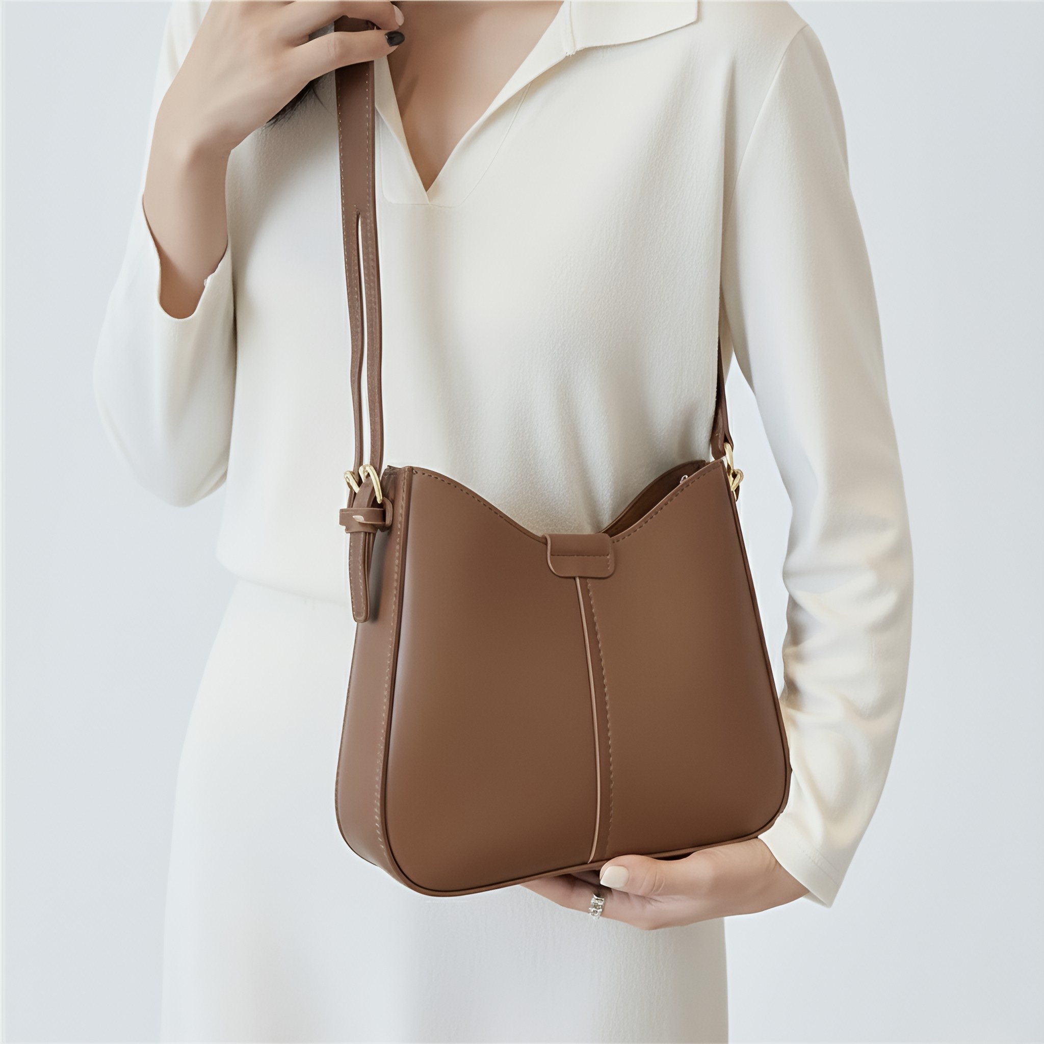liora adjustable strap crossbody bag